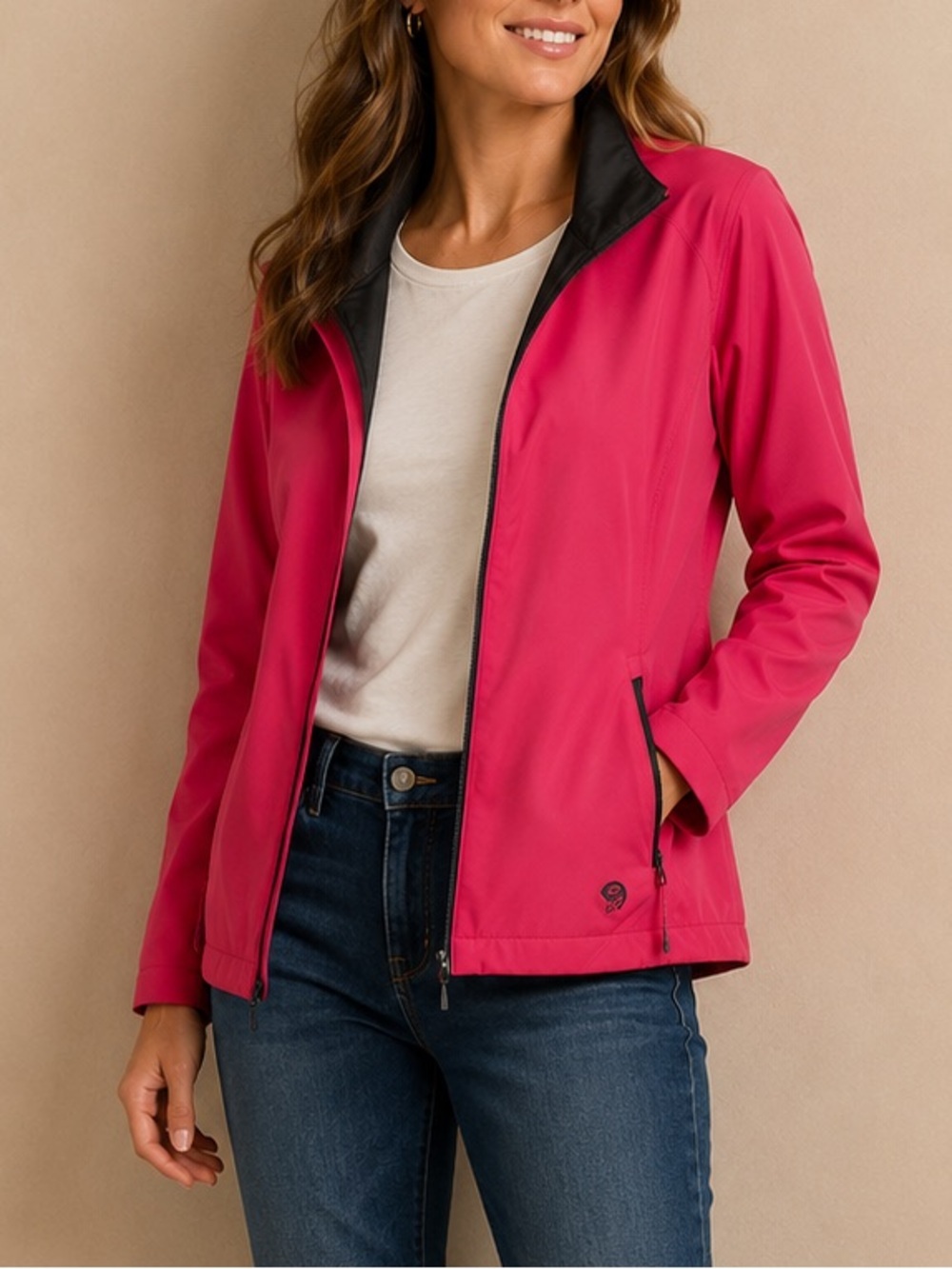 Mountain Hardware Bright Pink and Black Jacket XL